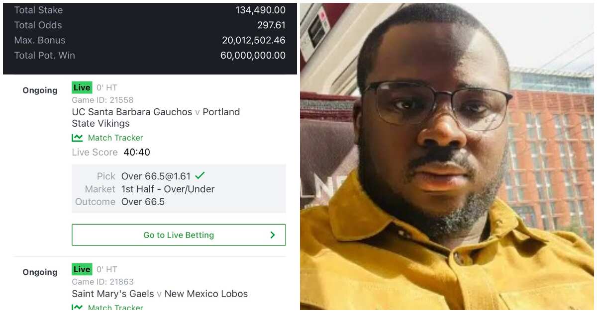 Nigerian man wrecks betting platform overnight as he wins N102m, shares his tickets