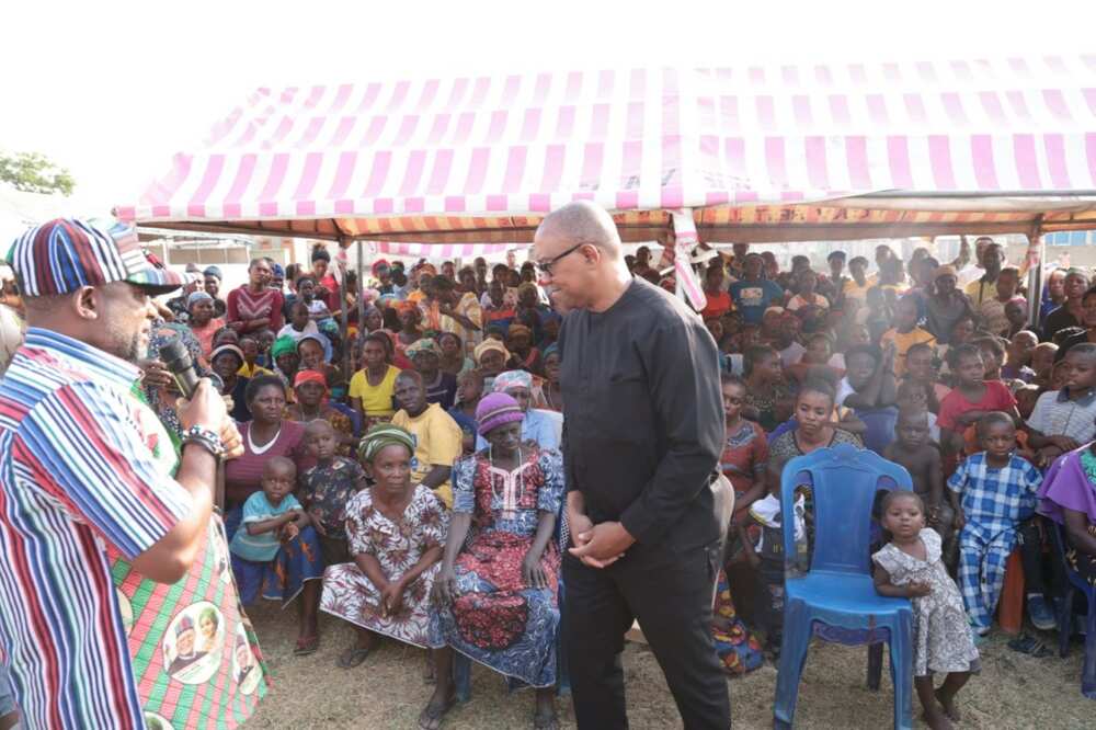 Peter Obi with Governor Ortom, Peter Obi visits Benue IDP camps