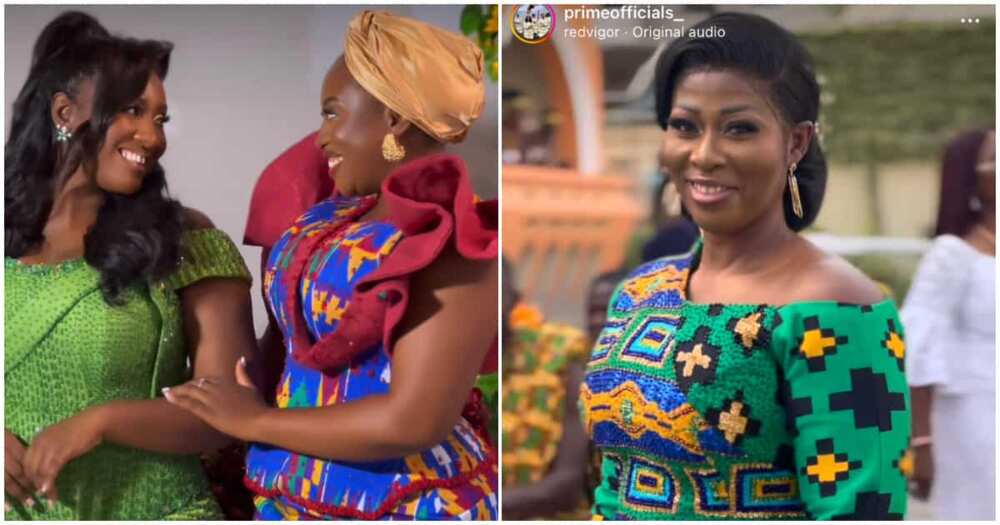 Wedding Trends: 5 Stylish Moms Of Ghanaian Couples Rocking Corseted Kente Dresses Who Were Mistaken For Brides