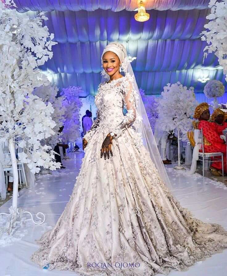 Cape Muslim Wedding Dress, Beaded Lace Bridal Gown, Hijab Wedding Dress,  White Wedding Dress, Islamic Dress, Long Sleeve Dress - Etsy