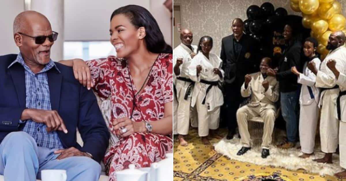 Connie Ferguson celebrates dads 86th birthday with adorable karate themed party