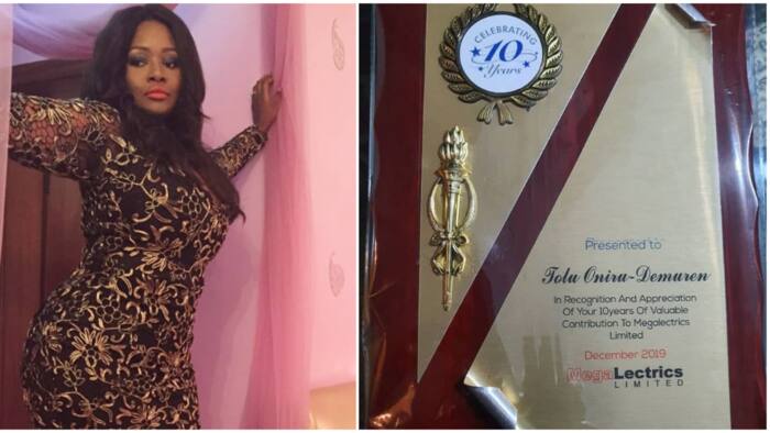 Celebrity radio girl Toolz Oniru recognized for 10 years of service to Beat FM