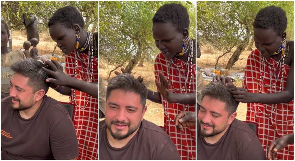 Photos of a black lady and Oyinbo man. Photos of a black lady and Oyinbo man.