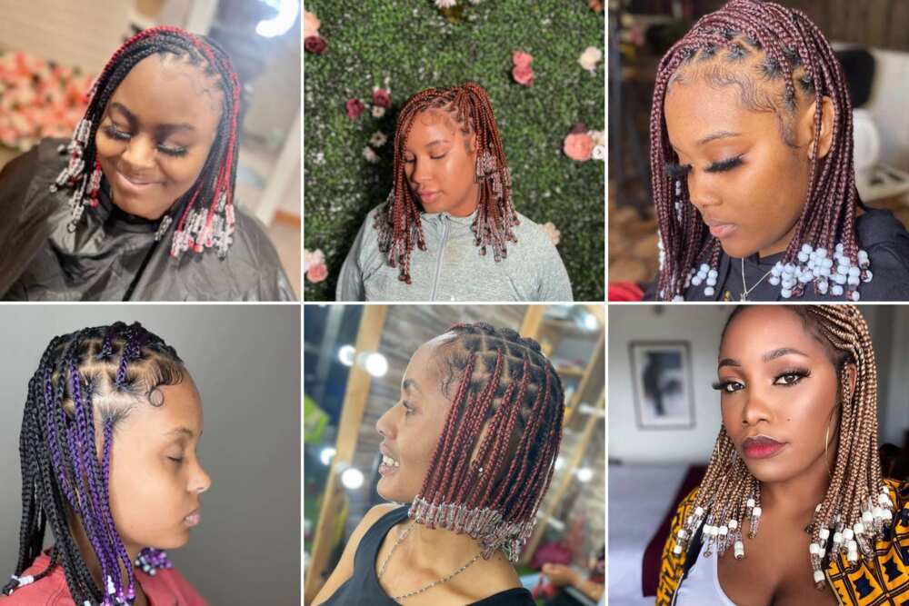 33 awesome short knotless braids with beads ideas to try out 