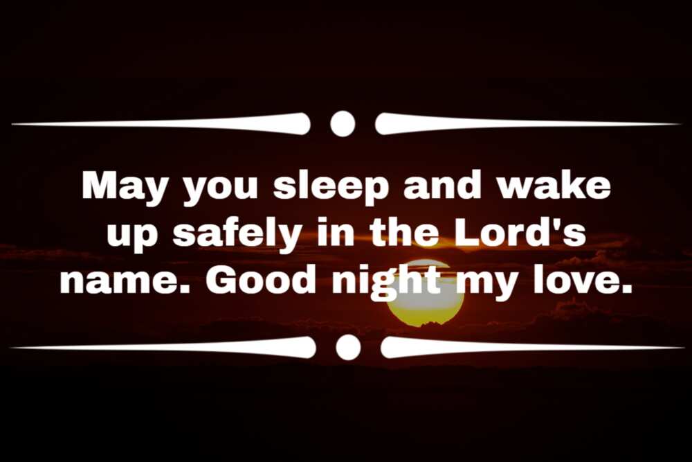 Good night prayer message