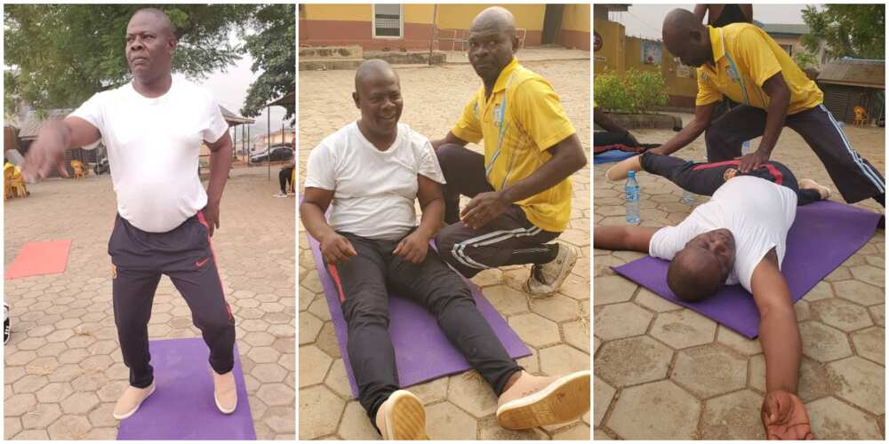 Fit fam: Veteran Nollywood actor Yinka Quadri spotted working out