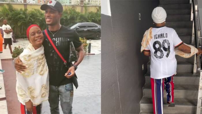 Ighalo surprised as mom storms his room in Lekki mansion just for perfume and wristwatch