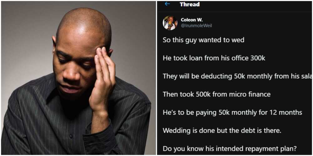 Man who borrowed money to throw lavish wedding neck-deep in debt as guests failed him
