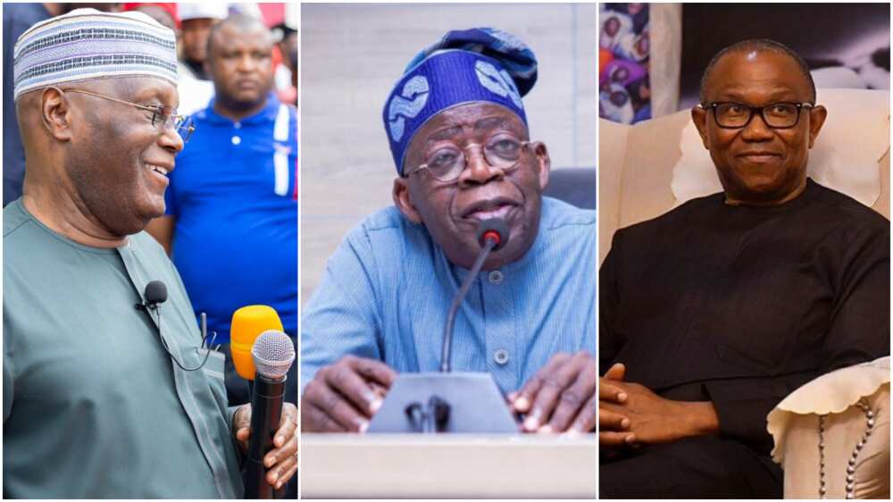 Bola Tinubu/Atiku Abubakar/Peter Obi/PDP/APC/Labour Party/2023 elections