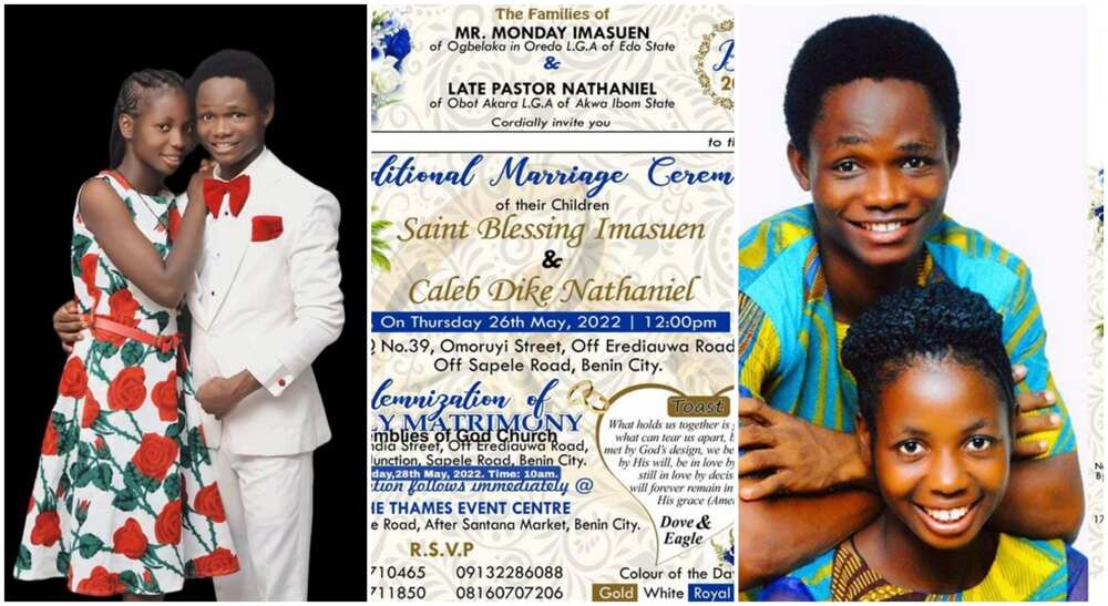 Young Nigerian couple set to wed in Benin City, Edo state, but many raise concerns about their age.