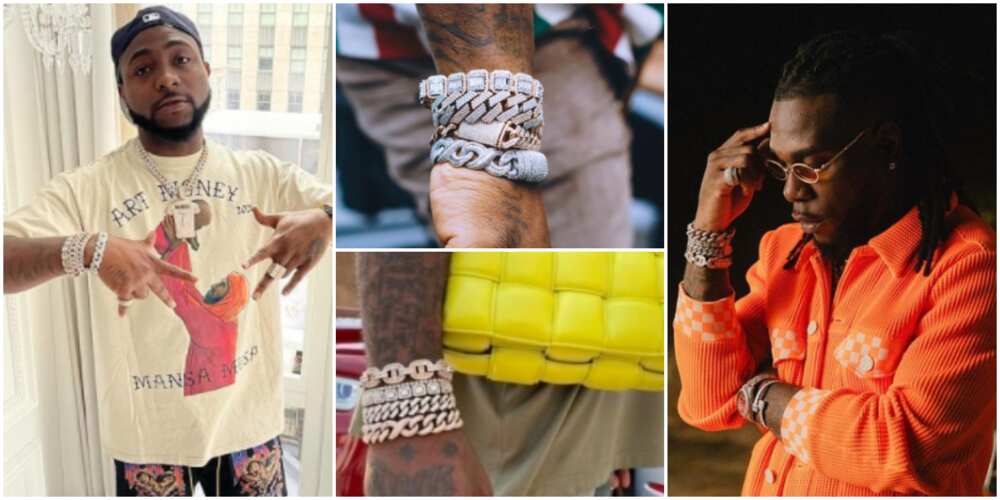 Must He always Compete: Reactions as Burna Boy Flaunts Bracelets, Rings similar to Davido's