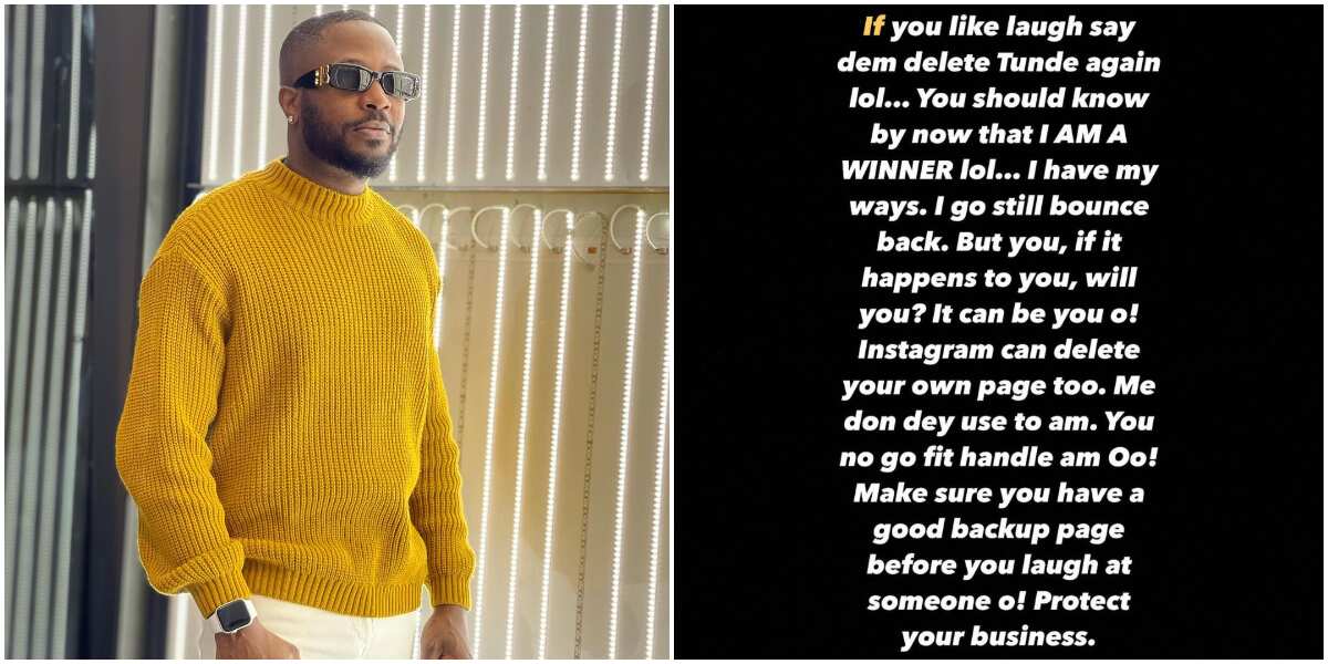 Instagram comes for Tunde Ednut again, yank his page off online platform, Nigerian celebrities show solidarity