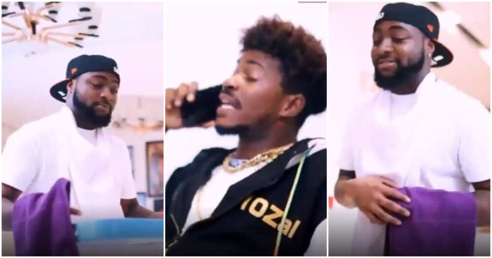 Davido in comedy skit Davido in comedy skit