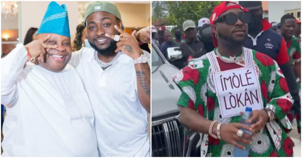 Davido and his politician uncle Senator Adeleke