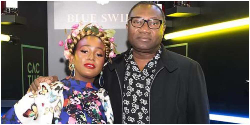 Femi Otedola hammers on 'disobedience' as he prays for DJ Cuppy on her birthday