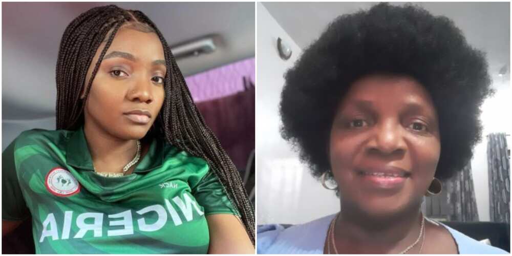 Simi’s mum jokes about taking towels and bed sheets from hotels, singer reacts