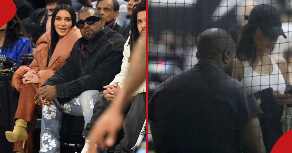 Kanye West and his ex, Kim Kardashian.