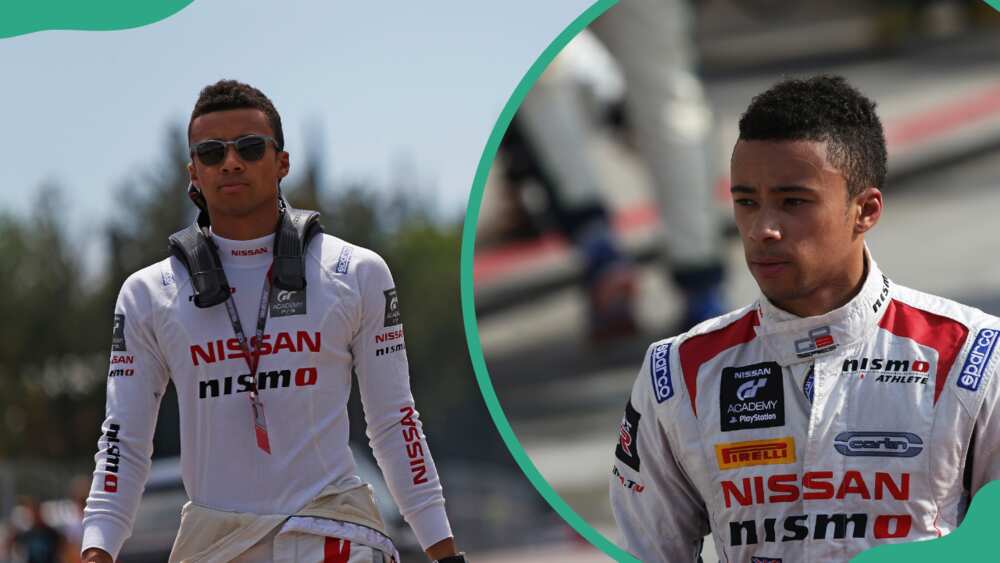 Jann Mardenborough during the 2015 GP3 Series Round 1 (L) and the 2015 GP3 Series Round 8 (R)