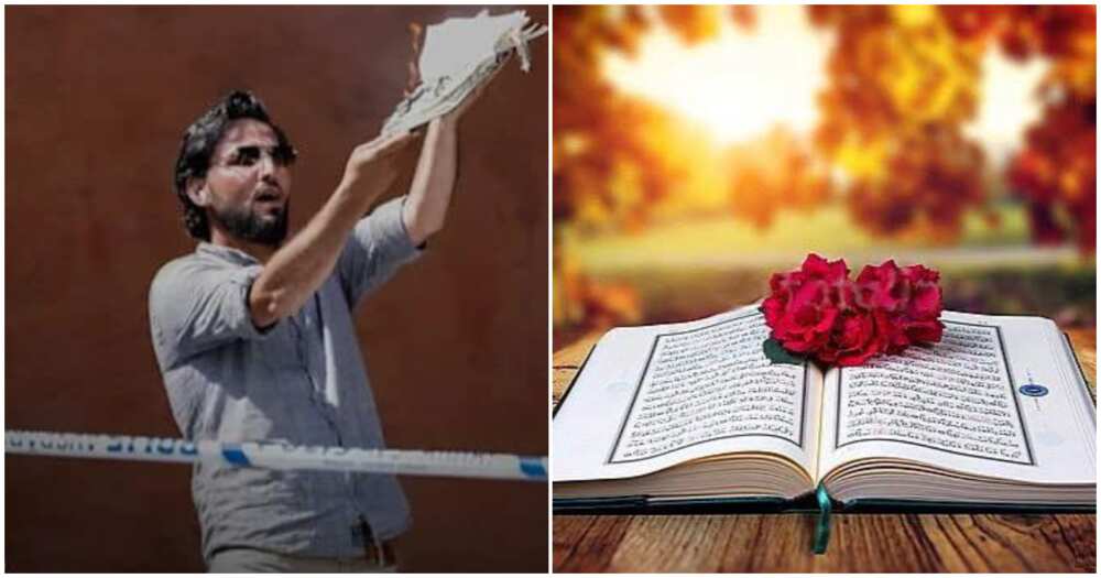 Salwan Momika/ Iraqi refugee burns Quran/ Quran burnt in Sweden/ Salwan Momika burns Quran
