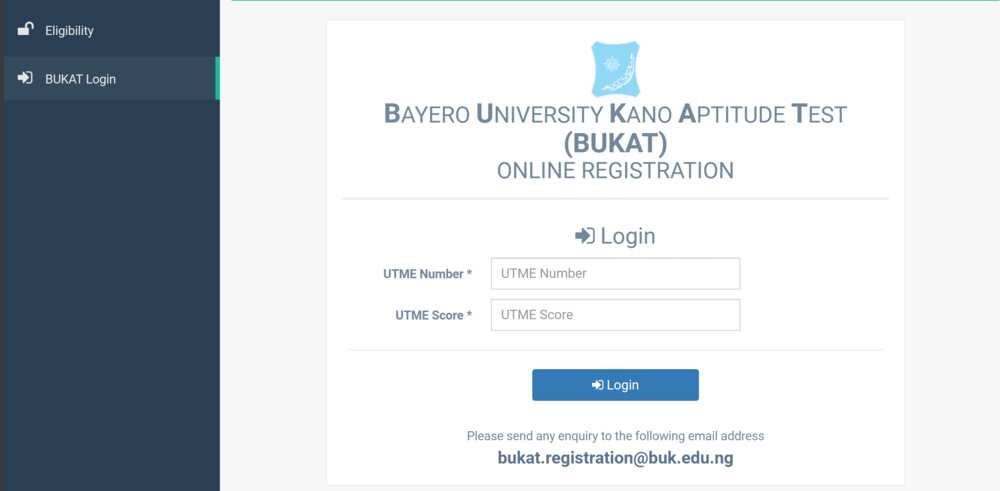 BUK registration portal