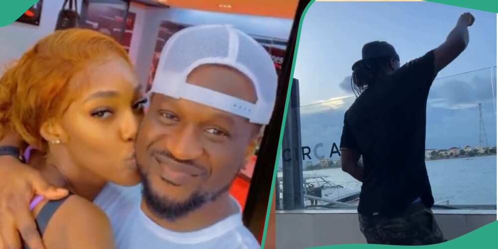 Paul Okoye's young girlfriend Ivy Ifeoma shows off his playful side.