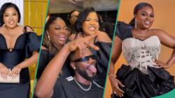 Funke Akindele, Toyin Abraham link up at Mo Abudu’s directorial party, video leaves fans gushing