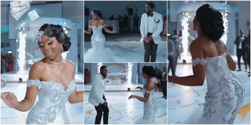 The Nigerian bride wowed many with her dancing skills The Nigerian bride wowed many with her dancing skills