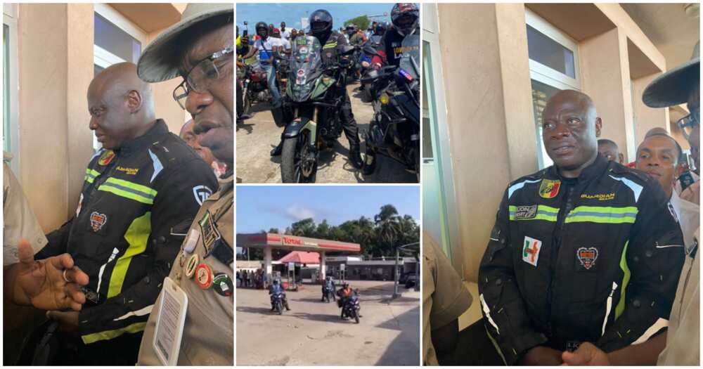 BREAKING: After 39 Days, Man Riding Bike from London to Lagos Finally Arrives Nigeria, Photos Emerge