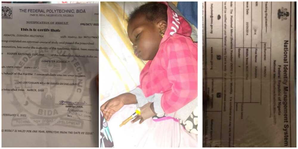 Female Graduate Cries out Again, Says She Needs Only 15k for Her Sick Daughter's Treatment, Nigerians React