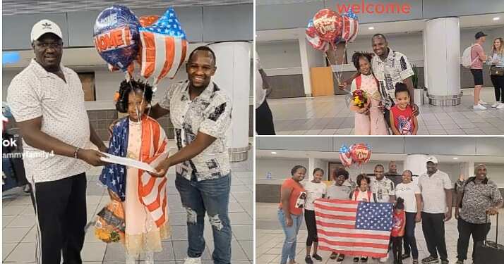 Moment father welcomed his daughter in a grand style at an airport in US