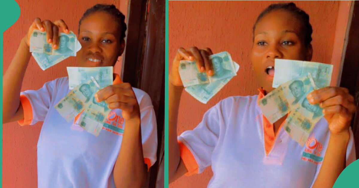 See the foreign currencies a Nigerian lady found in new sweater she just bought