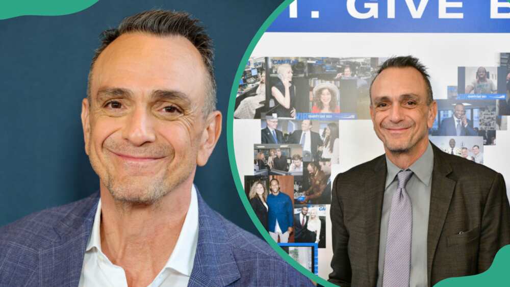 Hank Azaria attends the premiere of "The Marvelous Mrs Maisel" (L) and at the annual Charity Day event (R)