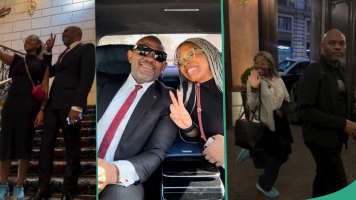 Billionaire Tony Elumelu and eldest daughter Oge create cute moment in Rome, video gets many gushing