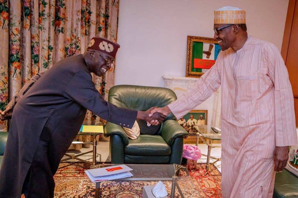 Tinubu da Buhari a Aso Villa