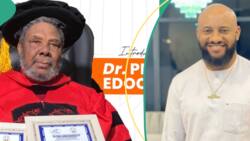 Yul finally celebrates Pete Edochie's doctorate degree days after public excitement: "Na now you come hear?"