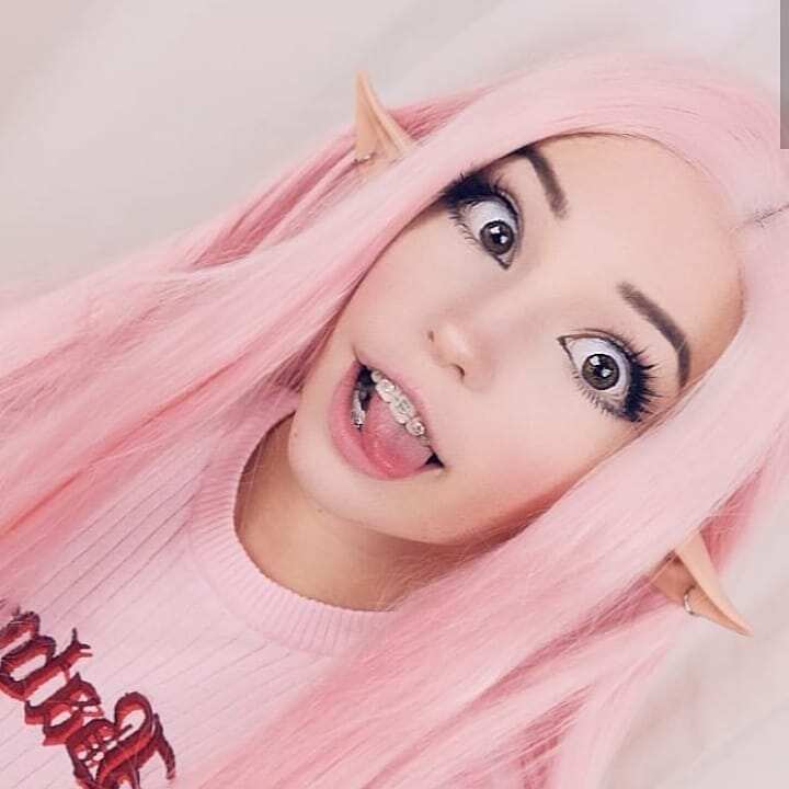 Belle delphine without wig and makeup