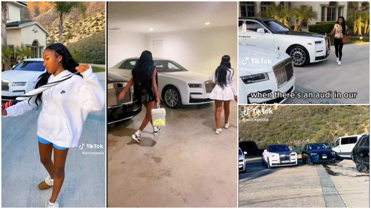 Rolls Royce Phantom & Ghost: Watch lady's video as she shows off rich parents' garage