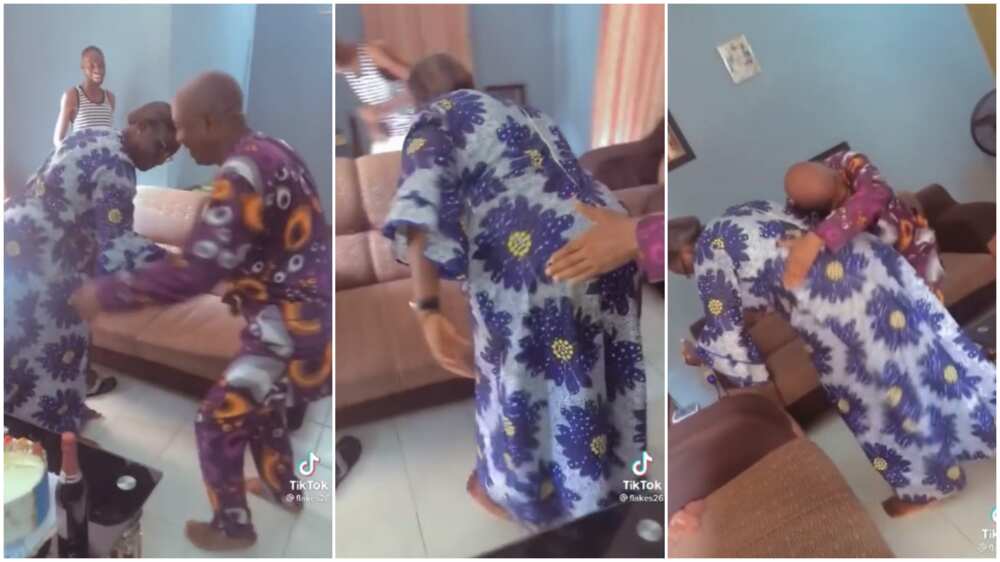 Couple vibes hard to Larry Gaga's song, shows off moves in their parlour Couple vibes hard to Larry Gaga's song, shows off moves in their parlour