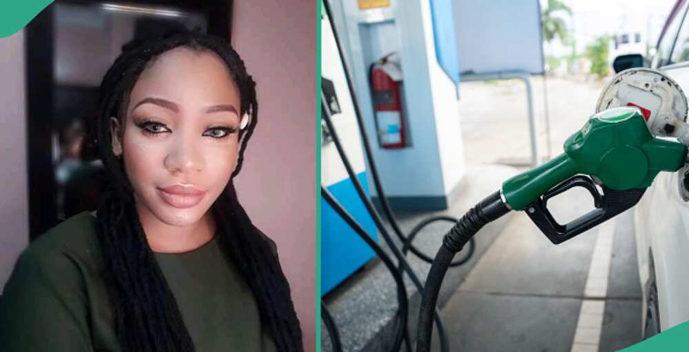 Lady cries out over price she got three litres of fuel