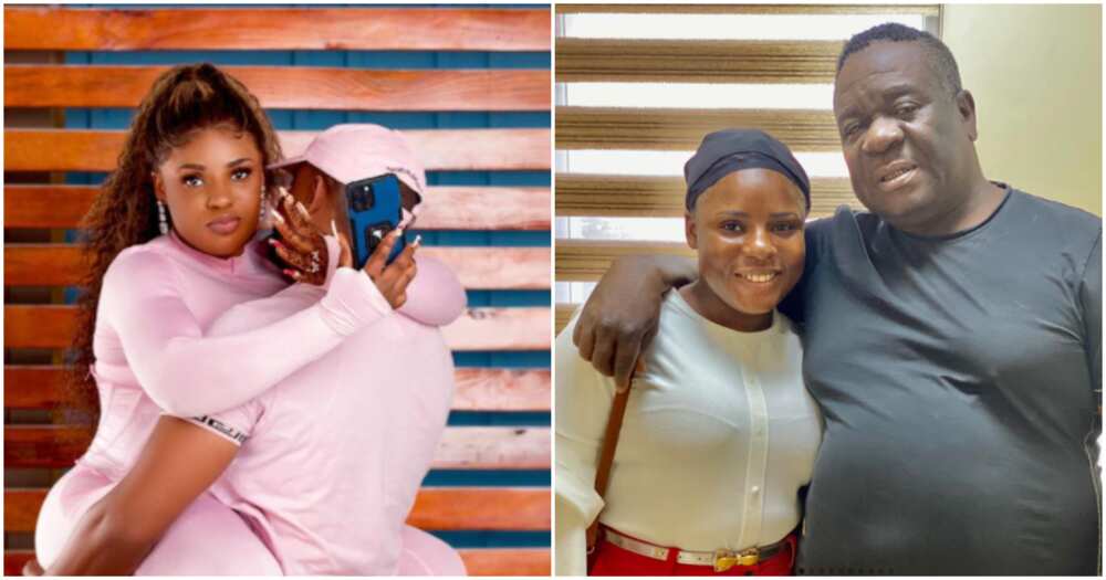 Mr Ibu talks with daughter over the phone Mr Ibu talks with daughter over the phone