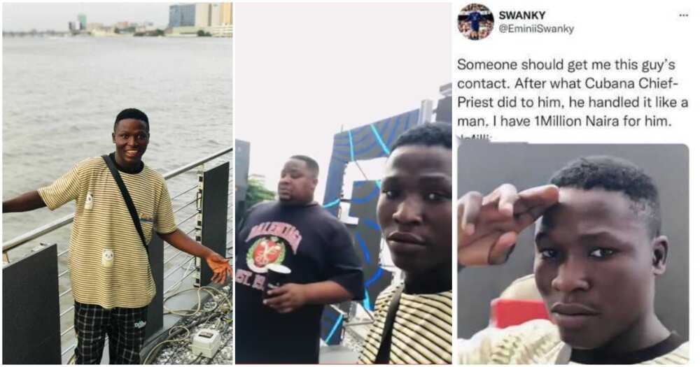 Cubana Chiefpriest, Twitter user, young man looked down on, N1 million