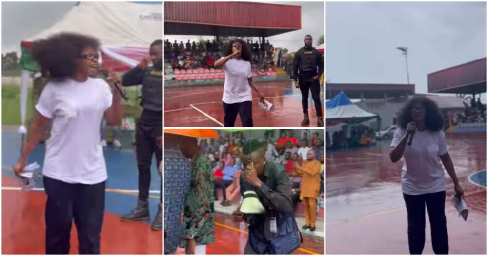 Tacha's PVC awareness campaign in heavy rain