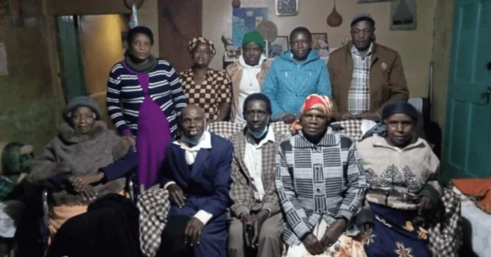 James Mwaura has reunited with his family members in Molo after. Photo: Citizen Digital.