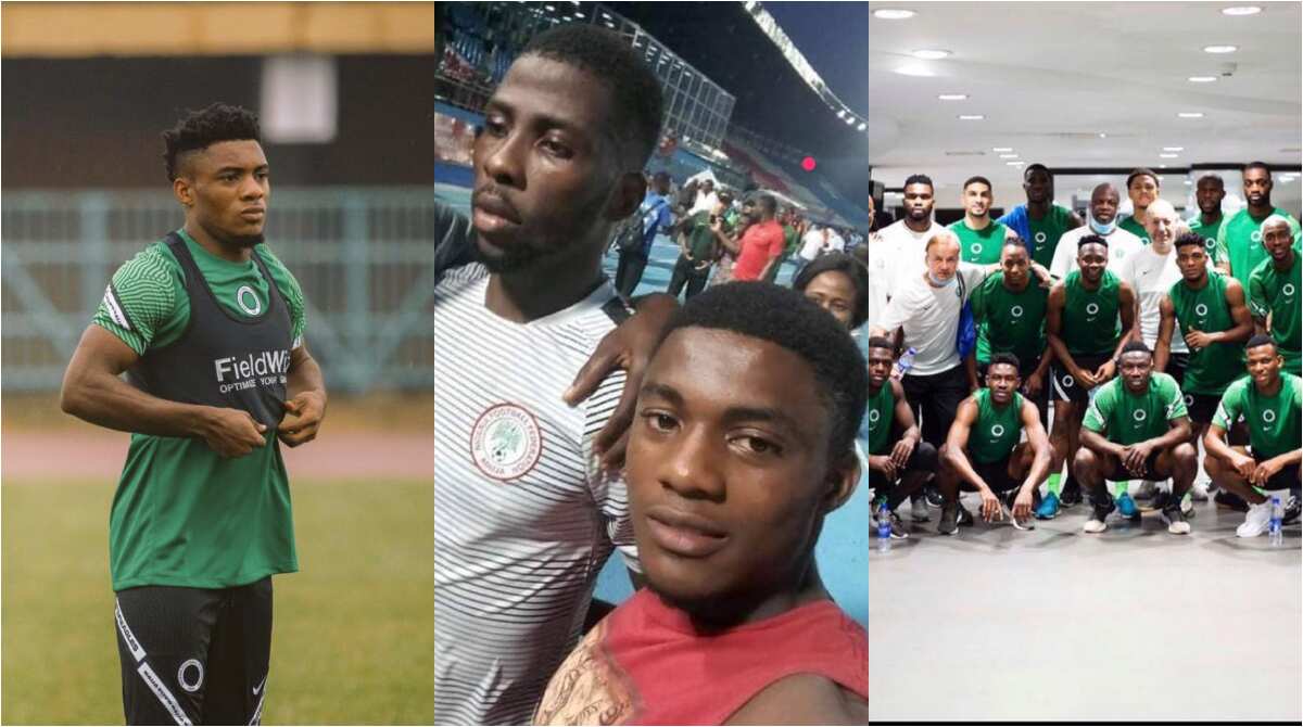 Photo shows new Super Eagles invitee struggling to pose with Iheanacho in Delta State 2 years ago