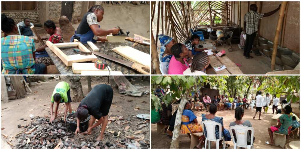 Community in Nigeria where women are making money out of waste materials