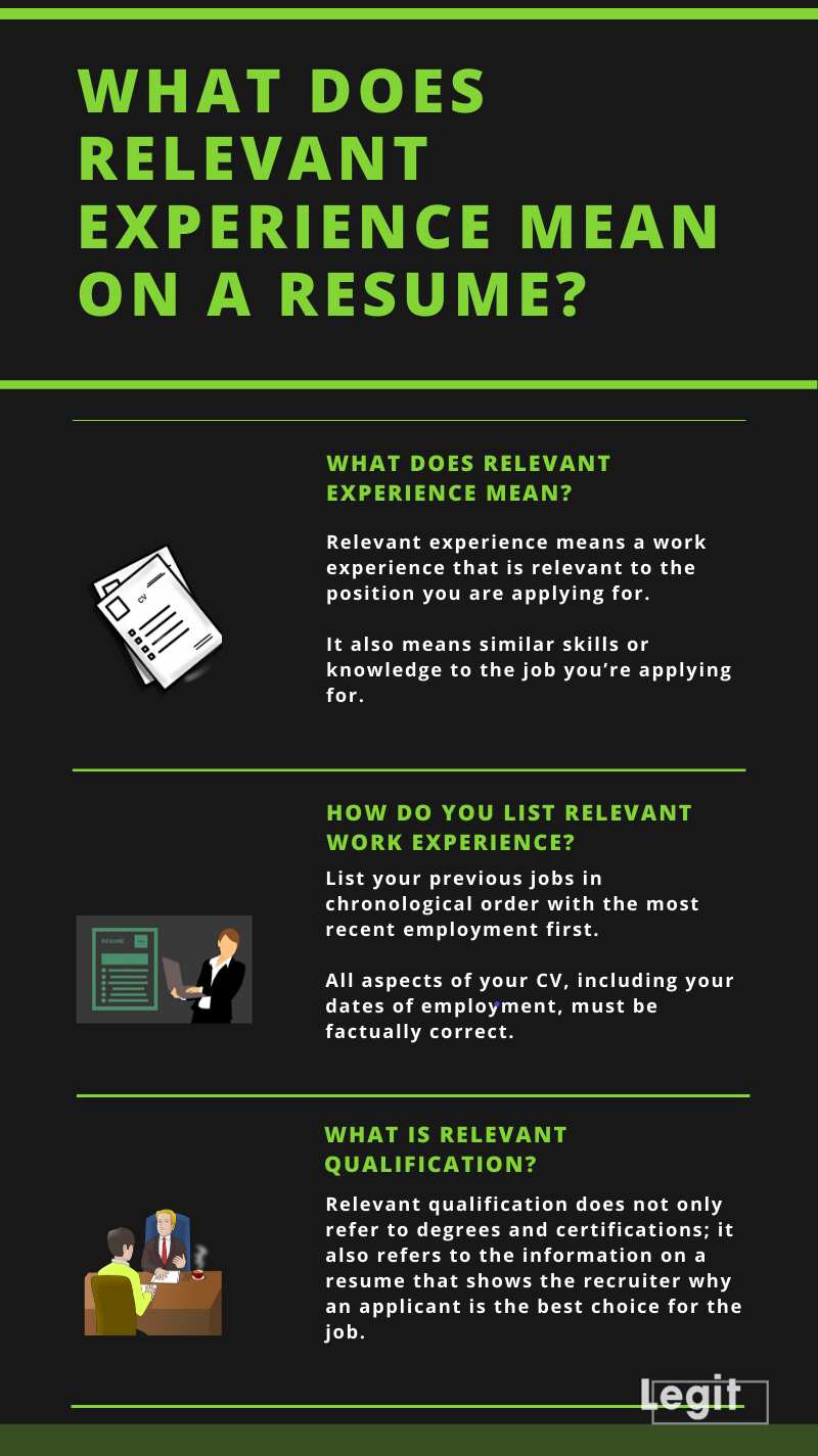 What does relevant experience mean on a resume and what counts? Legit.ng