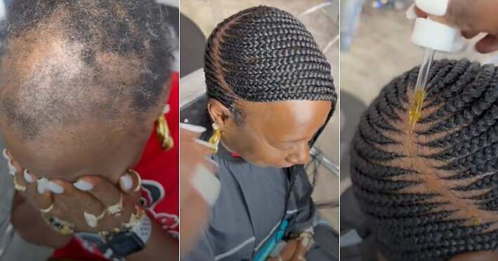 Cancer survivor braids her hair
