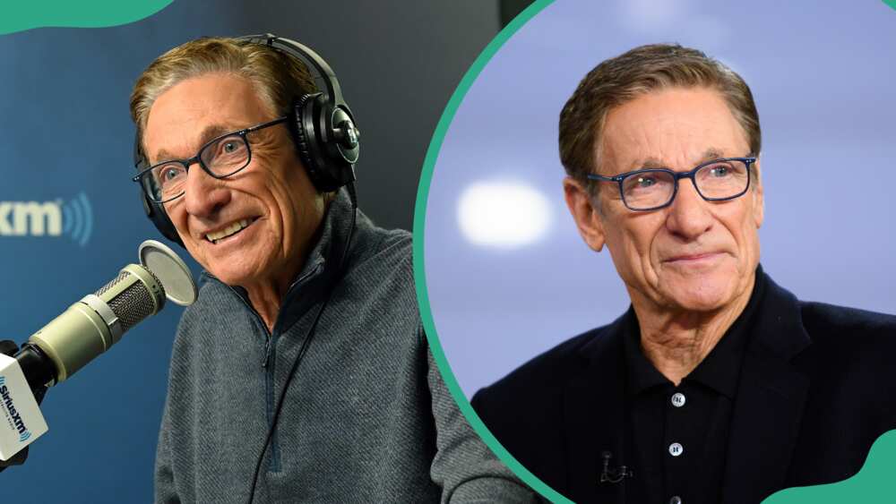 TV presenter Maury Povich visits Stars with host Michelle Collins at SiriusXM Studios (L) and pictured during the Today show season 68 (R)
