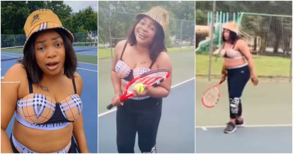 Kemi Afolabi playing tennis