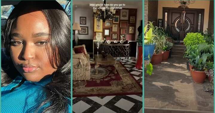 Lady flaunts her mother's beautiful mansion in the village